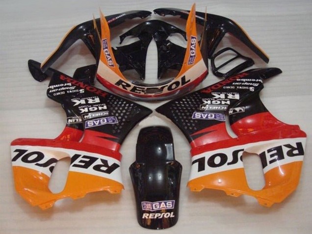 1996-1997 Honda CBR900RR 893 Motorcycle Fairings - Orange White Red Glossy Black Repsol UK Manufacturers