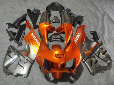1998-1999 Honda CBR900RR 919 Motorcycle Fairings - Silver Orange Chrome UK Manufacturers