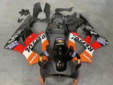 2000-2001 Honda CBR900RR 929 Motorcycle Fairings - Orange White Red Glossy Black Repsol UK Manufacturers
