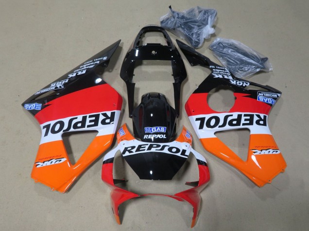 2002-2003 Honda CBR900RR 954 Motorcycle Fairing - Orange White Red Glossy Black Repsol UK Manufacturers