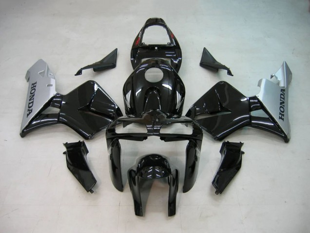 2005-2006 Honda CBR600RR Motorcycle Fairings - Black Silver UK Manufacturers