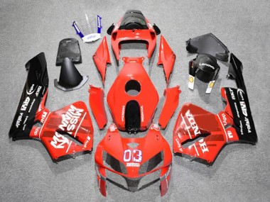 2005-2006 Honda CBR600RR Motorcycle Fairings - Red Black White 03 UK Manufacturers