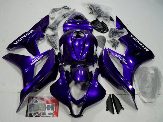 2007-2008 Honda CBR600RR Bike Fairings - Blue Glossy Black UK Manufacturers