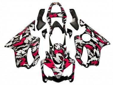 2001-2003 Honda CBR600 F4i Motorcycle Fairings - Black Red Grey Camouflage UK Manufacturers