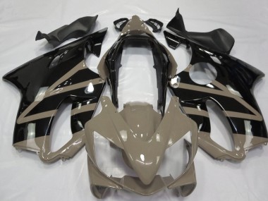 2004-2007 Honda CBR600 F4i Motorcycle Fairings - Taupe Brown Glossy Black UK Manufacturers