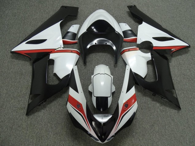 2005-2006 Kawasaki ZX6R Motorcycle Fairings - White Black Red UK Manufacturers