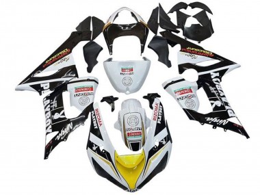 2005-2006 Kawasaki ZX6R Motorcycle Fairings - White Black Yellow Red Rizoma Playboy UK Manufacturers