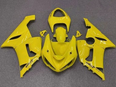 2005-2006 Kawasaki ZX6R Motorcycle Fairings - Yellow UK Manufacturers