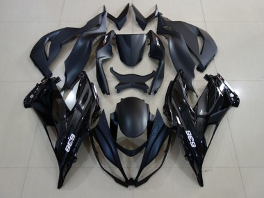 2007-2008 Kawasaki ZX6R Motorcycle Fairings - Matte Black Glossy Black White UK Manufacturers