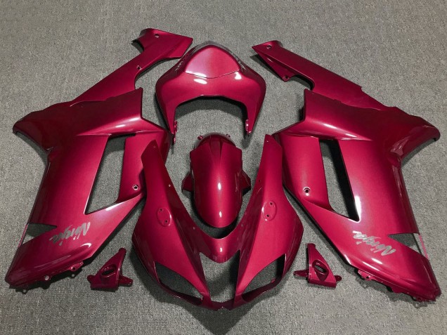 2007-2008 Kawasaki ZX6R Motorcycle Fairings - Red Chrome UK Manufacturers