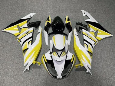 2009-2012 Kawasaki ZX6R Motorcycle Fairings - White Yellow Black UK Manufacturers