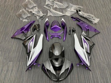 2009-2012 Kawasaki ZX6R Motorcycle Fairings - Purple White Silver Black UK Manufacturers