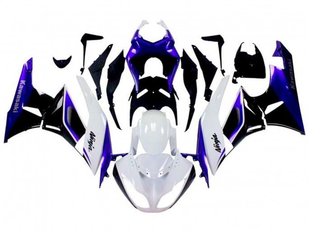 2009-2012 Kawasaki ZX6R Motorcycle Fairings - Blue White Black UK Manufacturers