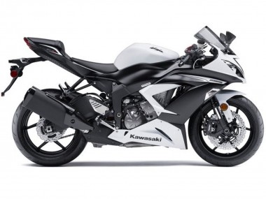 2013-2018 Kawasaki ZX6R Motorcycle Fairings Kit - White Matte Black UK Manufacturers