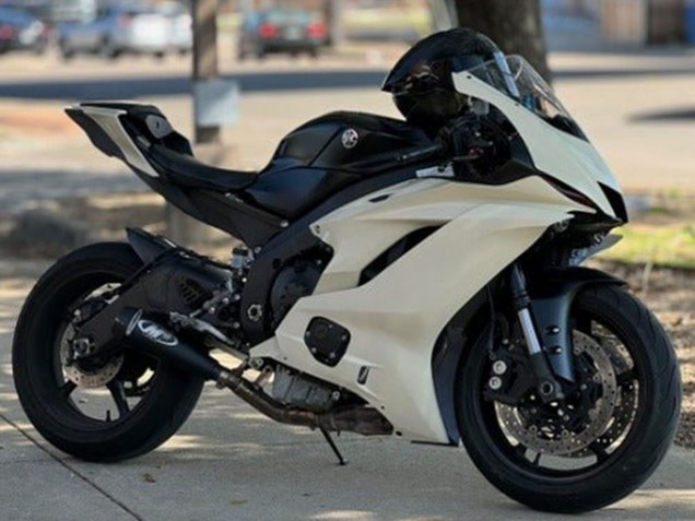 2013-2018 Kawasaki ZX6R Motorcycle Fairings - Cream White Matte Black UK Manufacturers