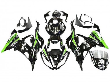 2013-2018 Kawasaki ZX6R Motorcycle Fairings - Glossy Black Green White Monster Snow UK Manufacturers