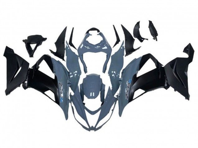 2013-2018 Kawasaki ZX6R Motorcycle Fairings - Grey Matte Black UK Manufacturers