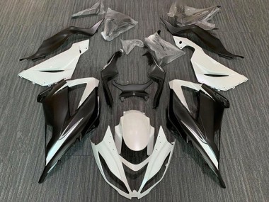 2013-2018 Kawasaki ZX6R Motorcycle Fairing Kits - White Matte Black UK Manufacturers