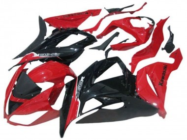 2013-2018 Kawasaki ZX6R Motorcycle Fairing - Red Glossy Black UK Manufacturers