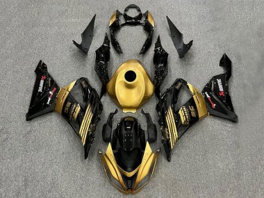 2013-2018 Kawasaki ZX6R Motorcycle Fairings - Gold Glossy Black UK Manufacturers