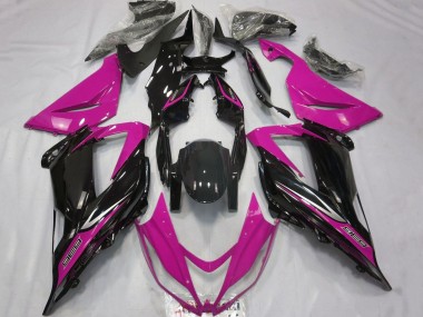 2013-2018 Kawasaki ZX6R Motorcycle Fairings - Pink Glossy Black UK Manufacturers