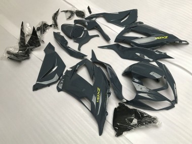 2013-2018 Kawasaki ZX6R Motorcycle Fairings - Dark Grey Yellow UK Manufacturers