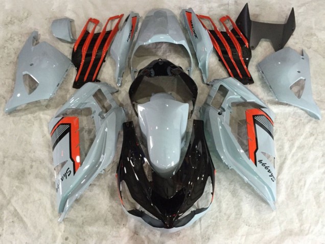 2013-2018 Kawasaki ZX6R Motorcycle Fairings - Nardo Grey Red Black UK Manufacturers