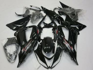 2013-2018 Kawasaki ZX6R Motorcycle Fairings - Glossy Black Silver Red UK Manufacturers