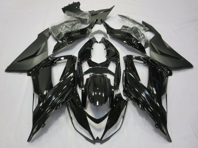2013-2018 Kawasaki ZX6R Motorcycle Fairing - Glossy Black Matte Black UK Manufacturers