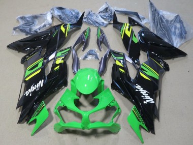 2019-2022 Kawasaki ZX6R Motorcycle Fairings - Green Yellow Glossy Black UK Manufacturers
