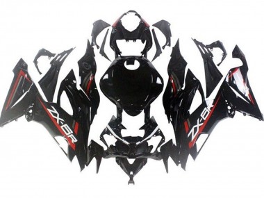 2019-2022 Kawasaki ZX6R Motorcycle Fairings - Glossy Black Red UK Manufacturers