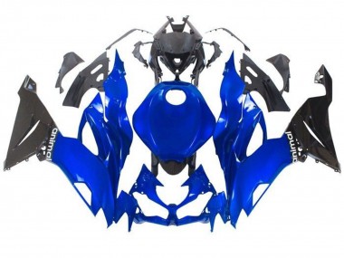 2019-2022 Kawasaki ZX6R Motorcycle Fairings - Blue Glossy Black UK Manufacturers
