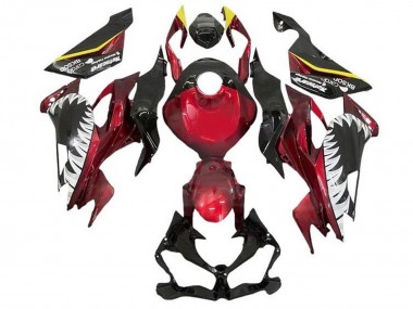 2019-2022 Kawasaki ZX6R Motorcycle Fairings - Candy Red Yellow White Shark UK Manufacturers