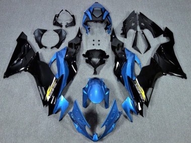 2019-2022 Kawasaki ZX6R Motorcycle Fairings - Blue Glossy Black Yellow UK Manufacturers