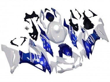 2019-2022 Kawasaki ZX6R Motorcycle Fairings - White Blue UK Manufacturers