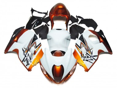 1996-2007 Suzuki GSXR 1300 Hayabusa Motorcycle Fairings - White Orange Black UK Manufacturers
