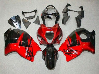 1996-2007 Suzuki GSXR 1300 Hayabusa Motorcycle Fairings - Red Glossy Black UK Manufacturers