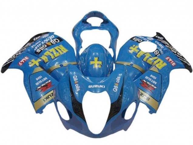 1996-2007 Suzuki GSXR 1300 Hayabusa Motorcycle Fairings - Blue Gold Black Rizla UK Manufacturers
