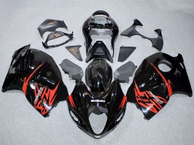 1996-2007 Suzuki GSXR 1300 Hayabusa Motorcycle Fairings - Glossy Black Red UK Manufacturers