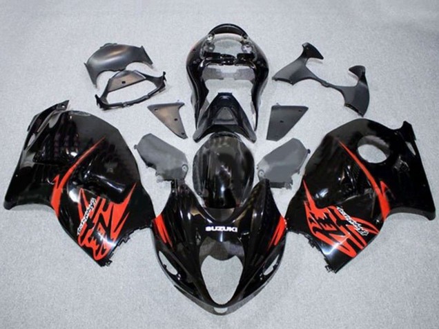 1996-2007 Suzuki GSXR 1300 Hayabusa Motorcycle Fairings - Glossy Black Red UK Manufacturers