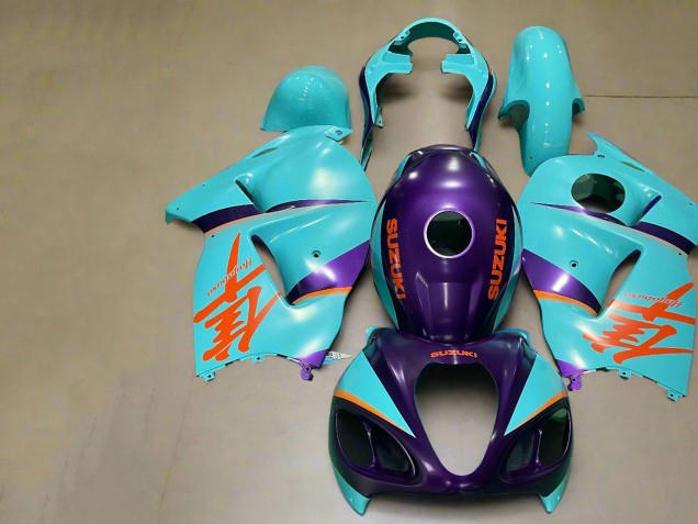1996-2007 Suzuki GSXR 1300 Hayabusa Motorcycle Fairings - Matte Purple Orange Blue UK Manufacturers