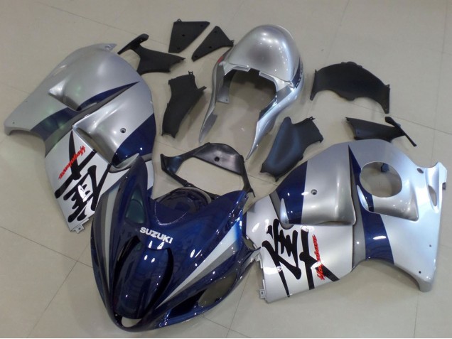 1996-2007 Suzuki GSXR 1300 Hayabusa Motorcycle Fairings - Silver Dark Blue UK Manufacturers