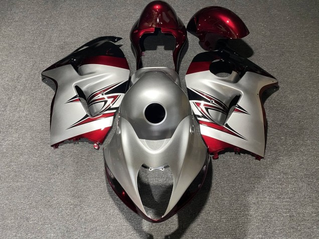 1996-2007 Suzuki GSXR 1300 Hayabusa Motorcycle Fairings - Silver Candy Red UK Manufacturers