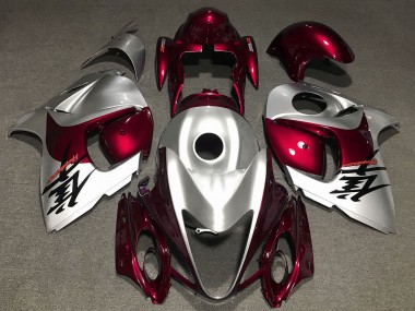 2008-2020 Silver Dark Red Suzuki GSXR 1300 Hayabusa Motorcycle Fairings UK Manufacturers