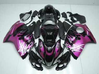 2008-2020 Glossy Black Purple Flame Suzuki GSXR 1300 Hayabusa Motorcycle Fairings UK Manufacturers