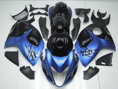 2008-2020 Glossy Black Light Blue Suzuki GSXR 1300 Hayabusa Motorcycle Fairings UK Manufacturers