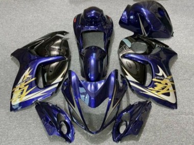 2008-2020 Dark Blue Black Gold Suzuki GSXR 1300 Hayabusa Motorcycle Fairings UK Manufacturers