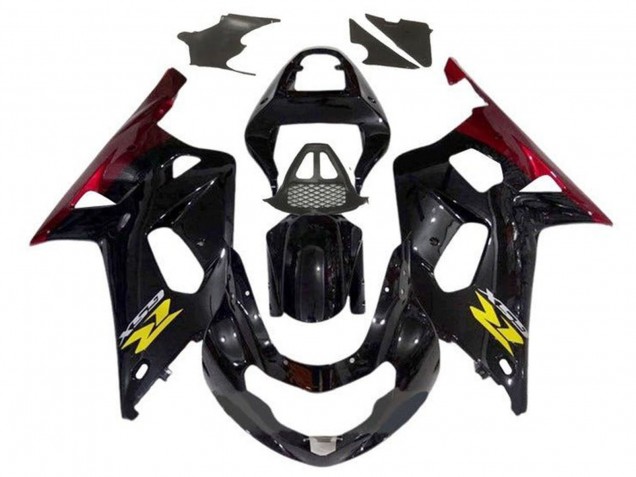 2000-2002 Suzuki GSXR1000 Motorcycle Fairings - Glossy Black Red Yellow UK Manufacturers
