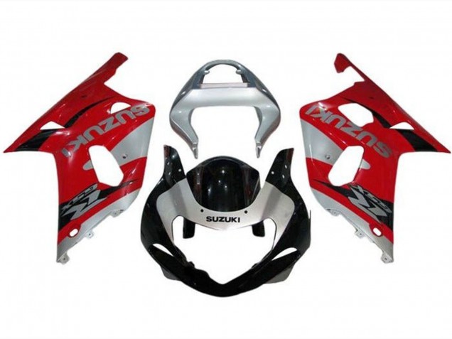 2000-2002 Suzuki GSXR1000 Motorcycle Fairings - Silver Red Black UK Manufacturers