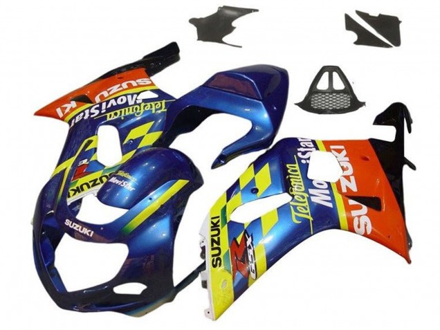 2000-2002 Suzuki GSXR1000 Motorcycle Fairings - Blue Yellow Red Telefonica Motul UK Manufacturers